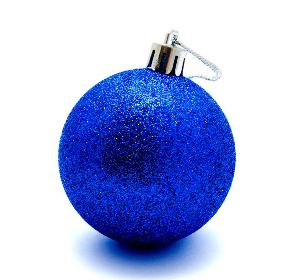 istock Christmas decoration blue ball  isolated 1049277608