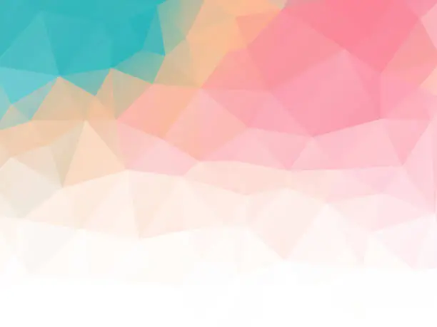 Vector illustration of triangular abstract background pastel colored