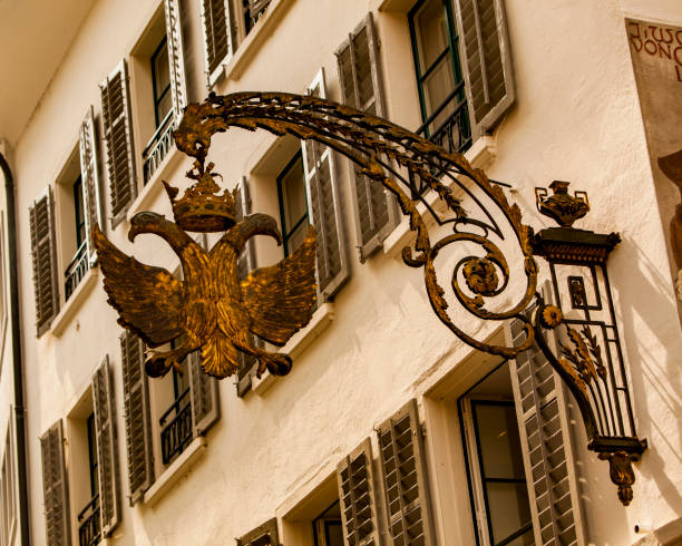istock Double headed golden eagle sign in Lucerne, Switzerland 1049288934