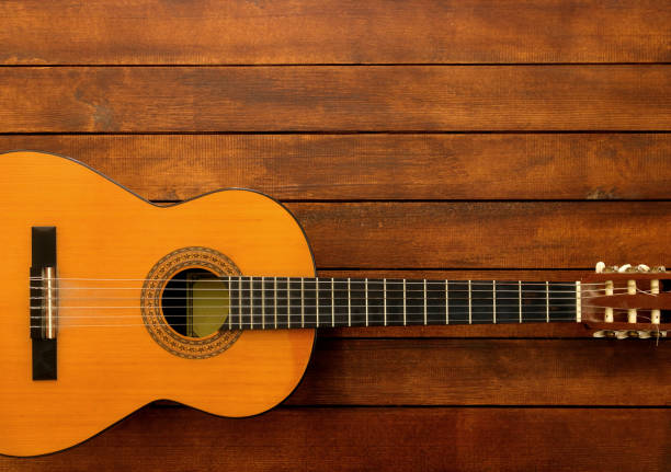 istock Guitaron the Wooden Background 1049291720