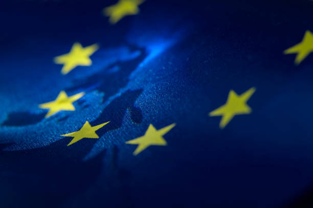 European Union Flag banner stock photo