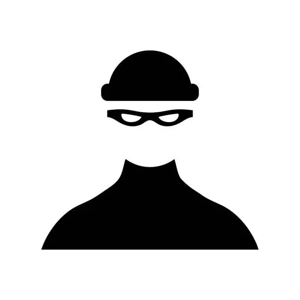 Vector illustration of Robber icon on white background