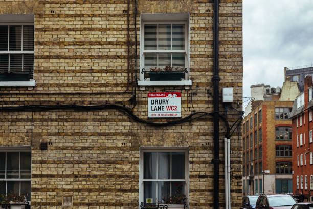 ドゥルーリー ・ レーンの名前記号、ロンドン - drury lane ストックフォトと画像