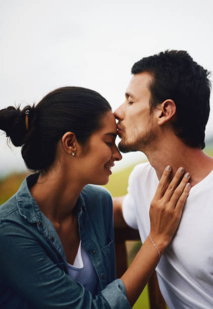 istock Forehead kisses, the most beautiful feeling in the world 1049310284