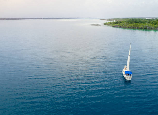 istock Aerial view of boat 1049313478