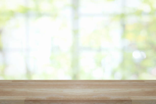 istock Empty wooden table and window room interior decoration background, product montage display,can be used for display or montage your products.Mock up for display of product. 1049318152