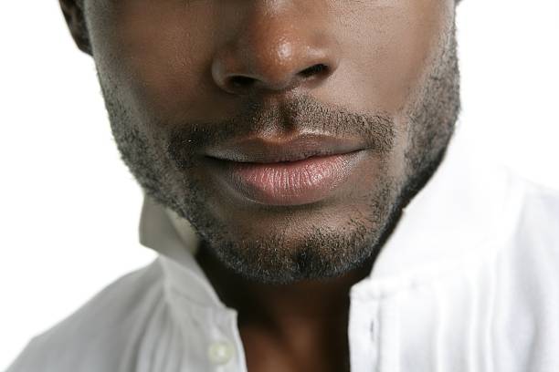 African american cute black young man closeup portrait