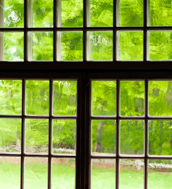 istock The window of an old farmhouse, inside 1049321000