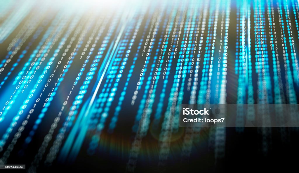 Binary Code Background Stock Illustration - Download Image Now - Binary ...