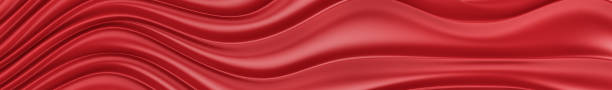 istock Red texture of a fabric satin. Gorizontal panoramic view for kithen panel skinali. 3d render 1049338868