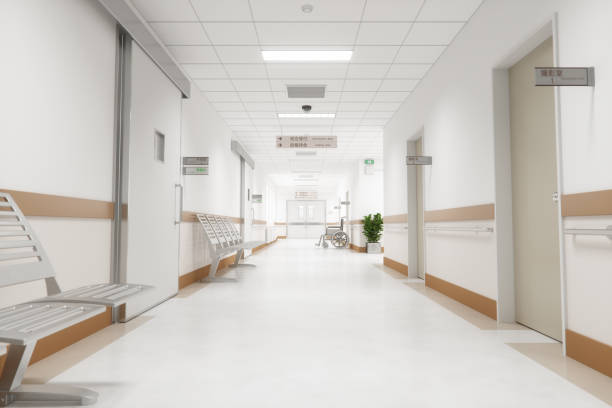 istock Empty Modern Japanese Hospital Corridor 1049338924