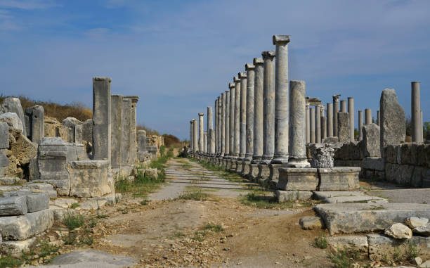 perge, türkei - perga stock-fotos und bilder