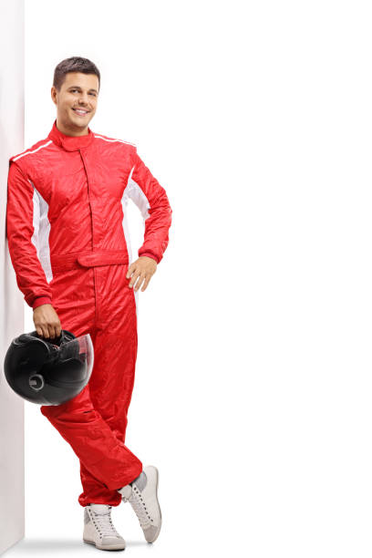 istock Young male racer leaning on a wall 1049342766