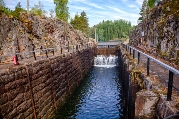 istock Eidsfoss lock Telemark Canal Telemark Norway 1049346274