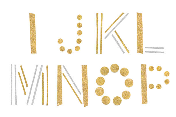 istock Glitter alphabet paper cut on white background 1049350810