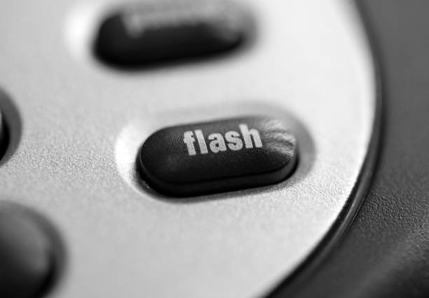push-button telephone - conference call flash imagens e fotografias de stock