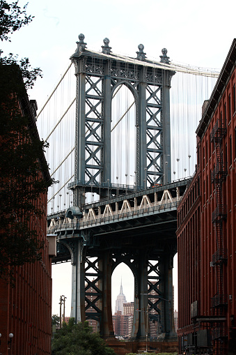 Manhattan Bridge Crossing from Street