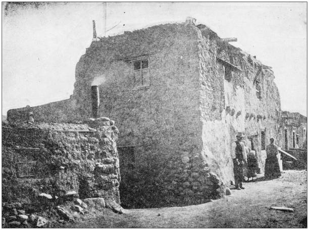 istock Antique photograph: House, Santa Fe, New Mexico, USA 1049365638