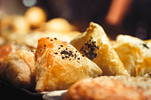 Pastry puff in bakery