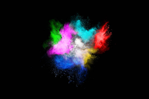istock abstract colored dust explosion on a black background.abstract powder splatted background,Freeze motion of color powder exploding/throwing color powder, multicolored glitter texture. 1049369796