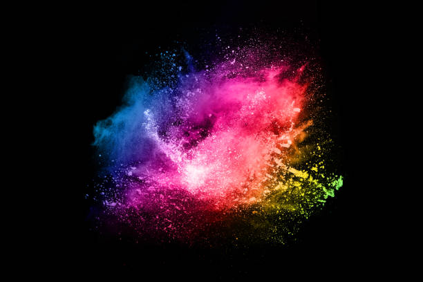 istock abstract colored dust explosion on a black background.abstract powder splatted background,Freeze motion of color powder exploding/throwing color powder, multicolored glitter texture. 1049369798