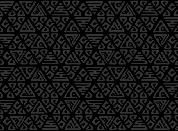 Seamless decorative hand drawn pattern. Ethnic endless background with ornamental decorative elements with traditional ethnic motives, tribal geometric figures. Print for wrapping, vector background Seamless decorative hand drawn pattern. Ethnic endless background with ornamental decorative elements with traditional ethnic motives, tribal geometric figures. african pattern stock illustrations