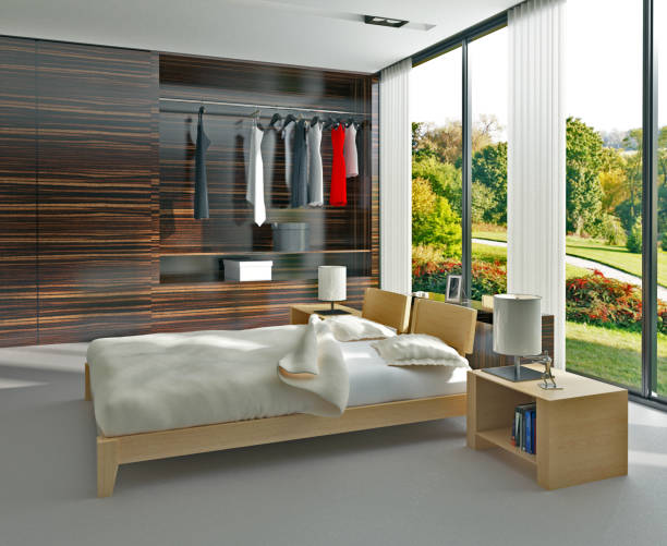 istock 3d render of modern bedroom 1049384602