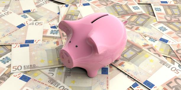 istock 3d rendering pink piggy bank on 50 euro banknotes 1049385064