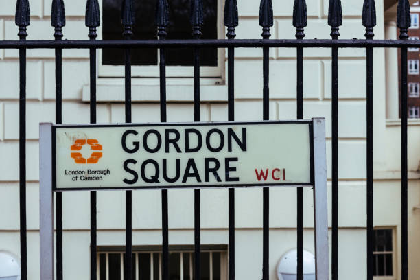 istock Gordon Square Name Sign, London 1049385084