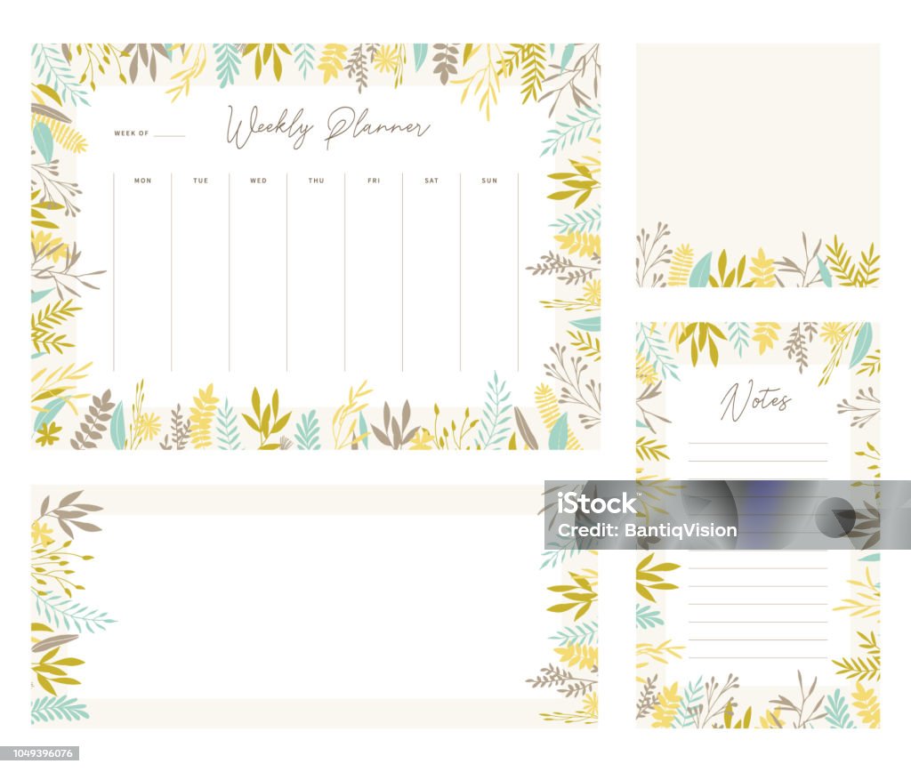Planner Vector Simple Vector Planner Templates Stock Illustration - Download Image Now ...