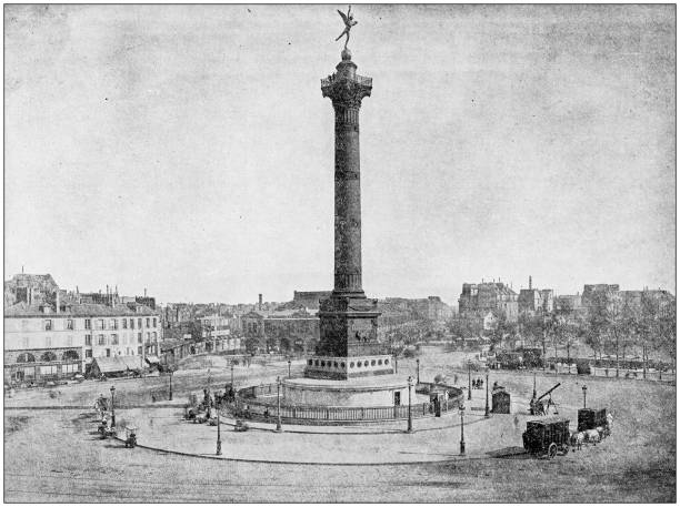 istock Antique photograph: Place de la Bastille, Paris, France 1049403402