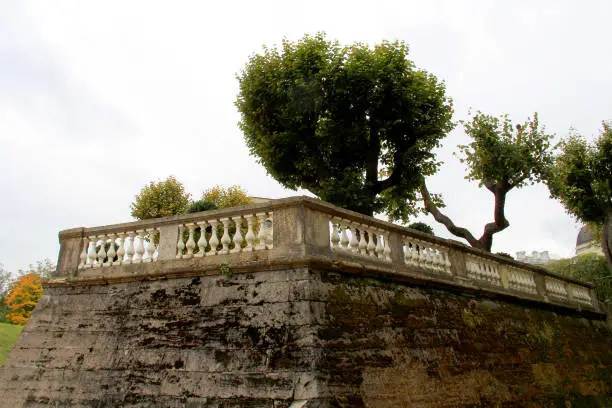 Old stone bridge in the old park