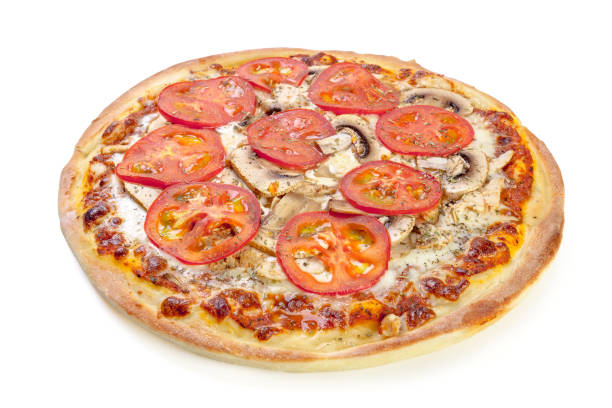 istock Tasty pizza isolated on white 1049406846