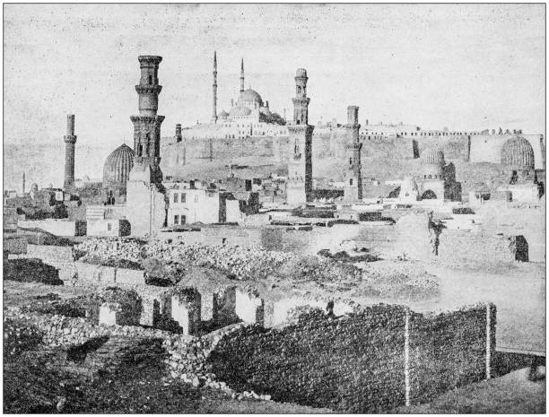istock Antique photograph: Tombs of the Mamelooks, Cairo , Egypt 1049407574
