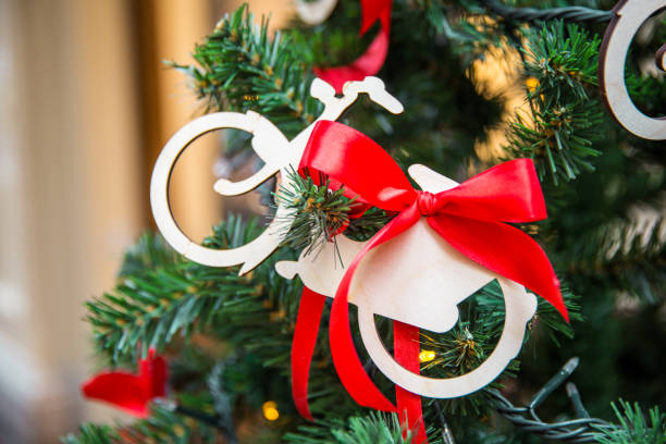 istock Christmas tree with bike 1049408082