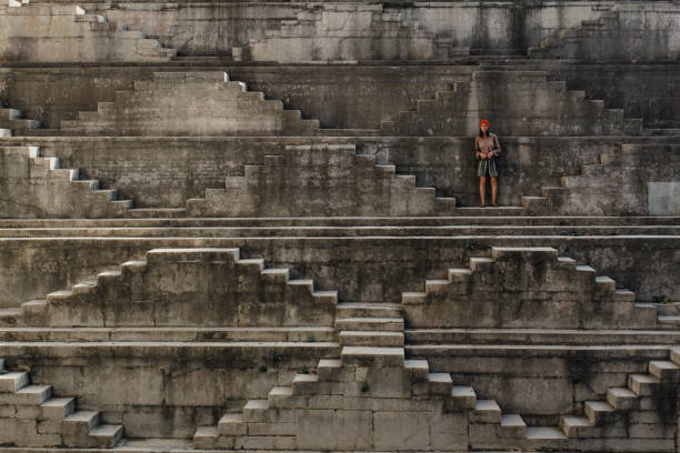 istock Tourist on Steps in Bundi 1049410590