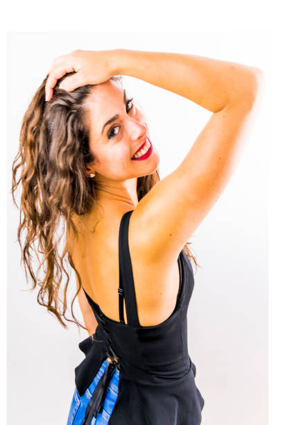 istock Beautiful woman on white background 1049413992