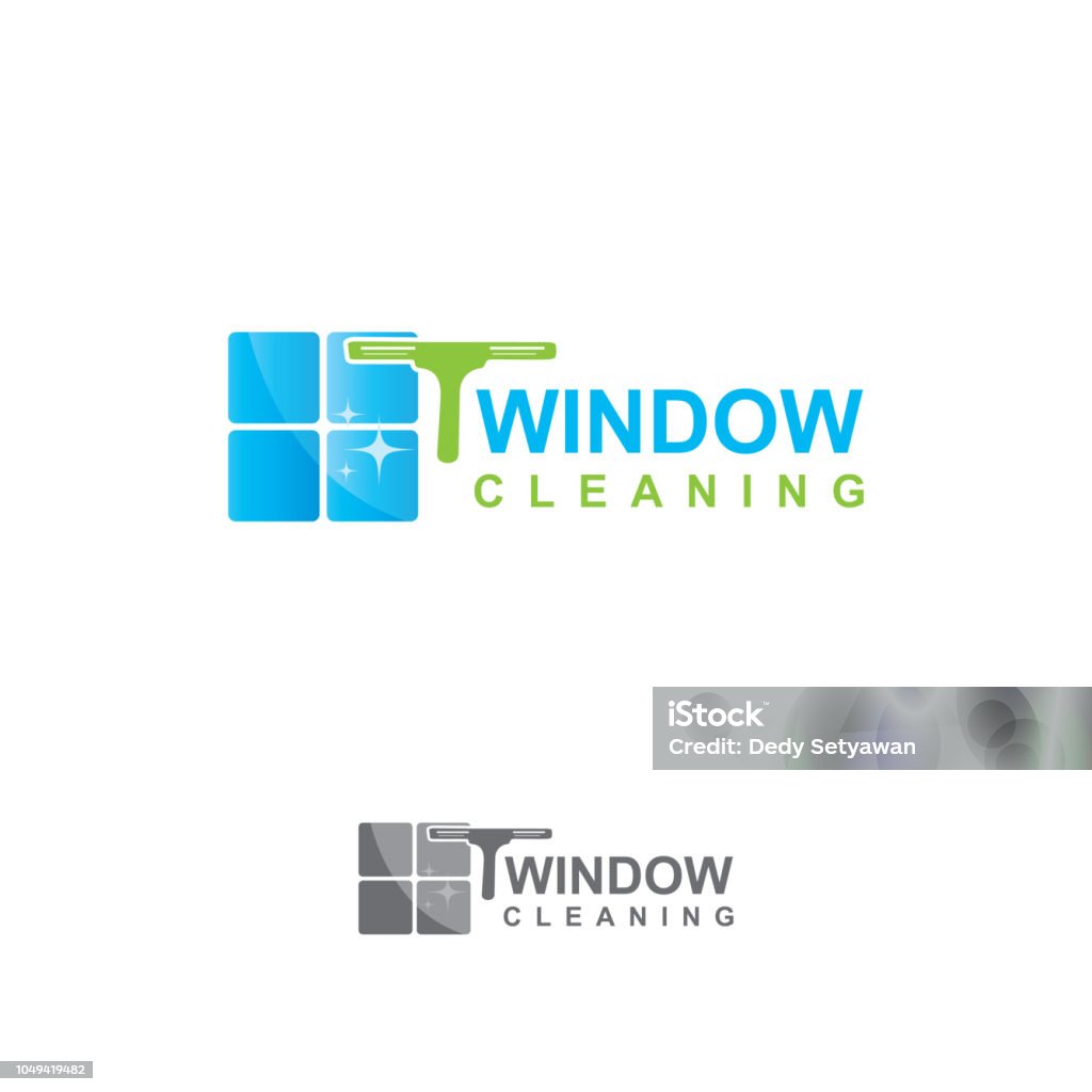 conception de nettoyage de fenêtre - clipart vectoriel de Logo libre de droits