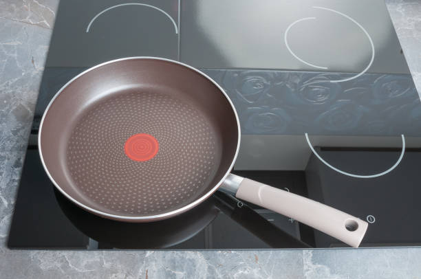 istock Empty frying pan on electric stove 1049425990