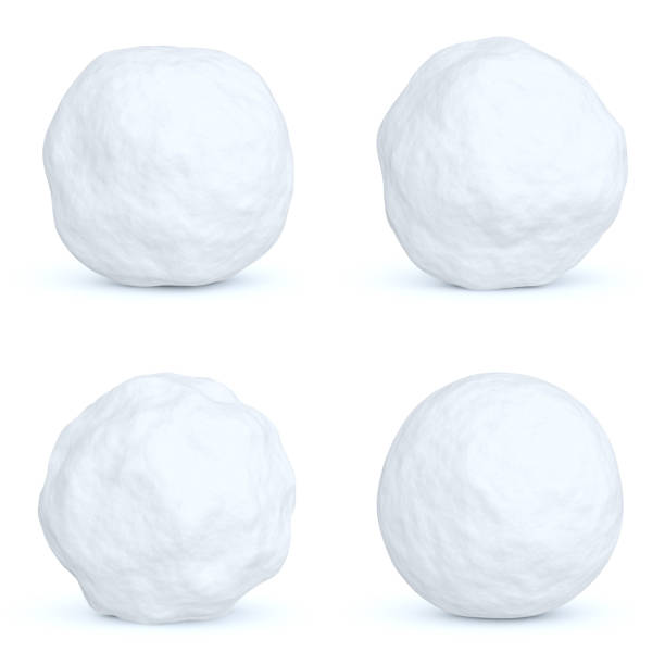 istock Snowballs set with shadows isolated on white 1049428484