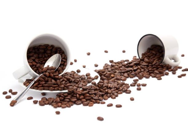 istock Coffee Beans and Cup Isolated on White Background 1049433702