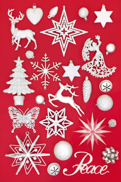 istock Christmas Peace Sign and Decorations 1049437174