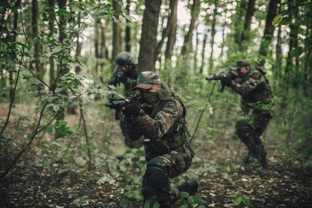 istock Military on a war mission 1049451830