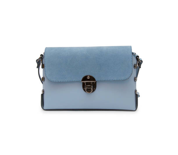 istock Blue woman bag isolated on the white background 1049462594