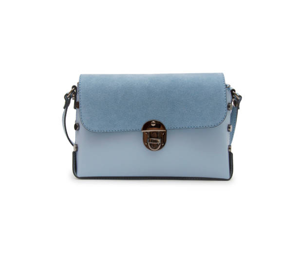 istock Blue woman bag isolated on the white background 1049465494