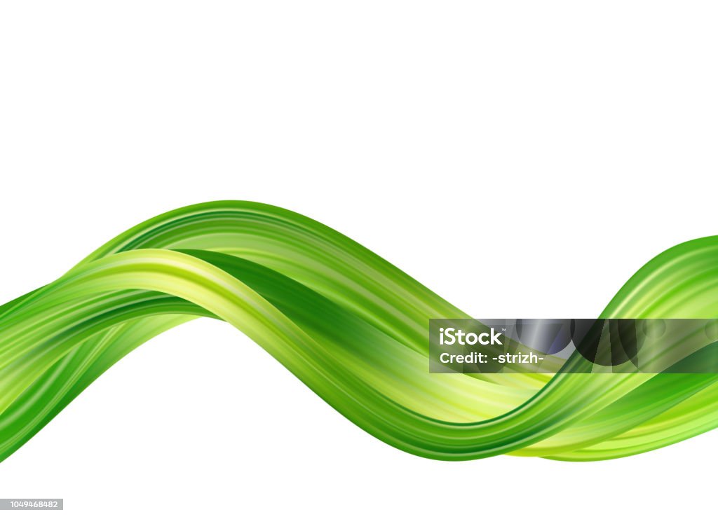 Abstract colorful vector background, color flow liquid wave for design brochure, website, flyer. Abstract colorful vector background, color flow liquid wave for design brochure, website, flyer. Stream fluid. Acrylic paint Green Color stock vector