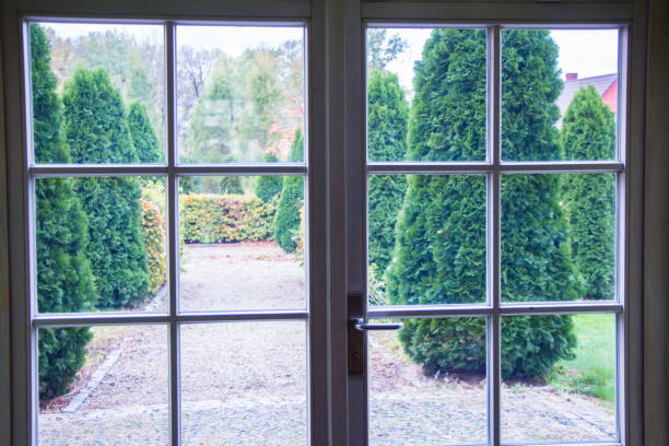istock window and a view of a garden 1049468804