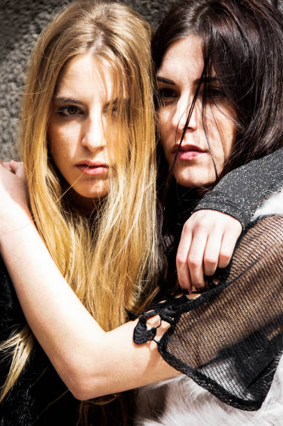 istock Closeup of two lovely young hipster models. 1049468940