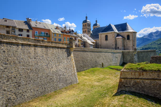 The Walls and the Old Town of Briancon, France The City Walls of the Old Town of Briancon, built by Vauban, are Unesco World Culture Heritage site. Briancon is the highest city in France. hautes alpes photos stock pictures, royalty-free photos & images
