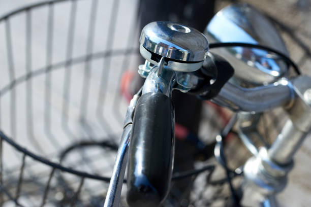 istock Retro vintage bicycle handlebar detail. 1049472908
